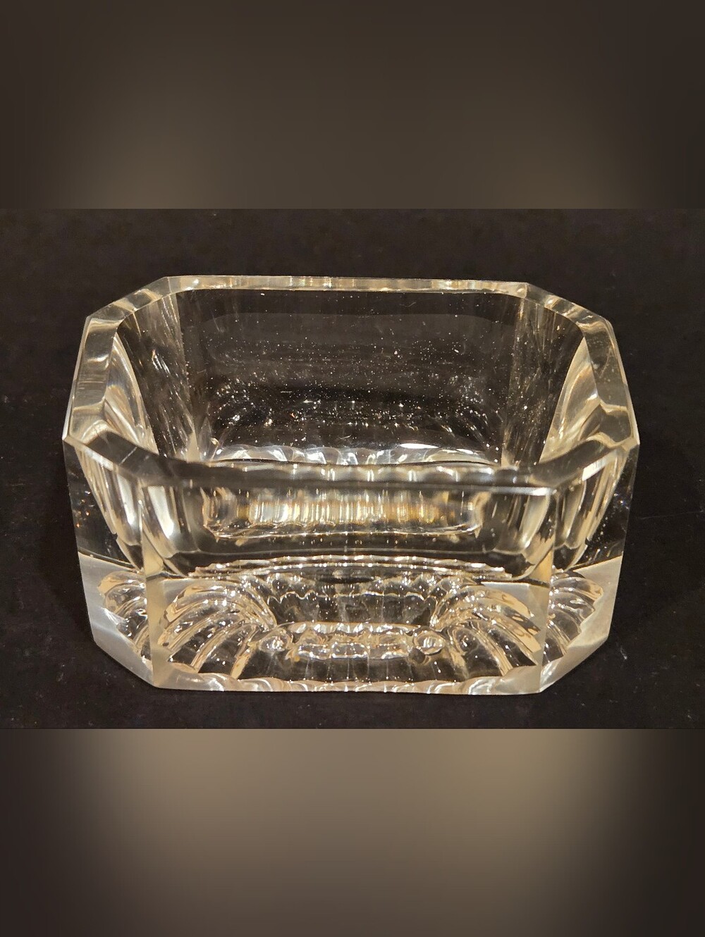 Vintage Clear Glass Depression Master Open Salt Cellar